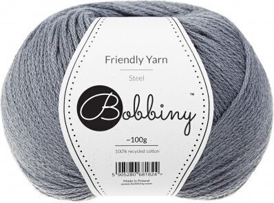 Strickgarn Bobbiny Friendly Yarn Stahl - 1