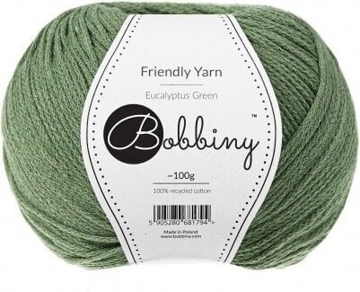 Fios para tricotar Bobbiny Friendly Yarn Eucalyptus Green - 1