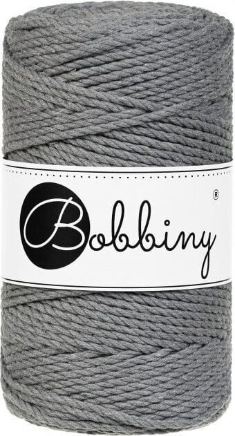 Sladd Bobbiny 3PLY Macrame Rope 3 mm 100 m Stone Grey Sladd