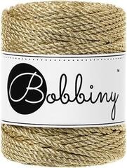Cordon Bobbiny 3PLY Macramé Rope 3 mm 50 m Metallic Gold Cordon