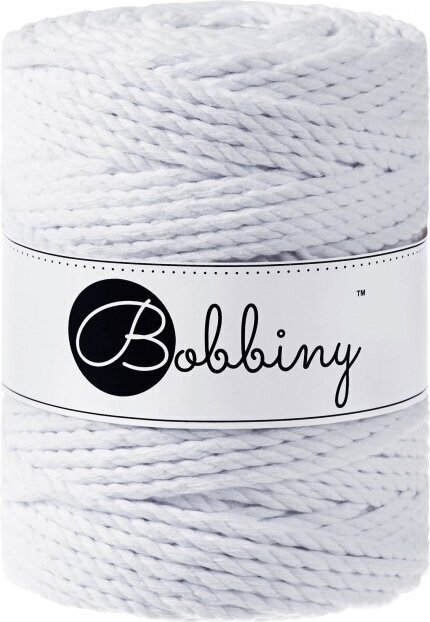 Cordon Bobbiny 3PLY Macrame Rope 5 mm 100 m White Cordon