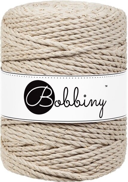 Cord Bobbiny 3PLY Macrame Rope 5 mm Golden Beige Cord