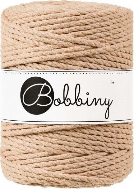 Schnur Bobbiny 3PLY Macrame Rope 5 mm Biscuit