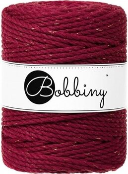 Cord Bobbiny 3PLY Macrame Rope 5 mm Golden Wine Red - 1