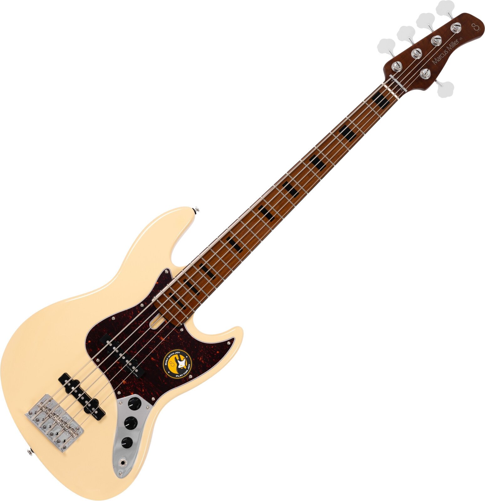 5-saitiger E-Bass, 5-Saiter E-Bass Sire Marcus Miller V5 Alder-5 Vintage White