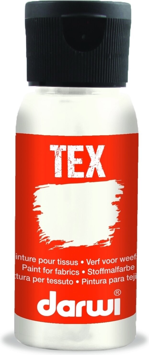 Βαφή για Ύφασμα Darwi Tex Fabric Paint Βαφή υφασμάτων Λευκό 50 ml 1 τεμ.