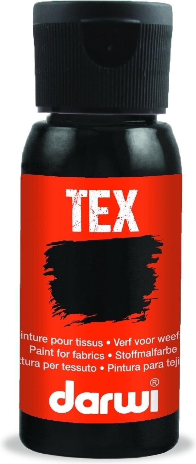 Kangasmaali Darwi Tex Fabric Paint Kangasmaali Black 50 ml 1 kpl