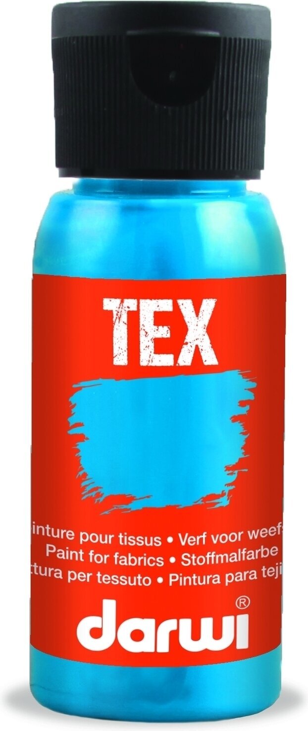 Peinture pour tissu Darwi Tex Fabric Paint 50 ml Turquoise Blue