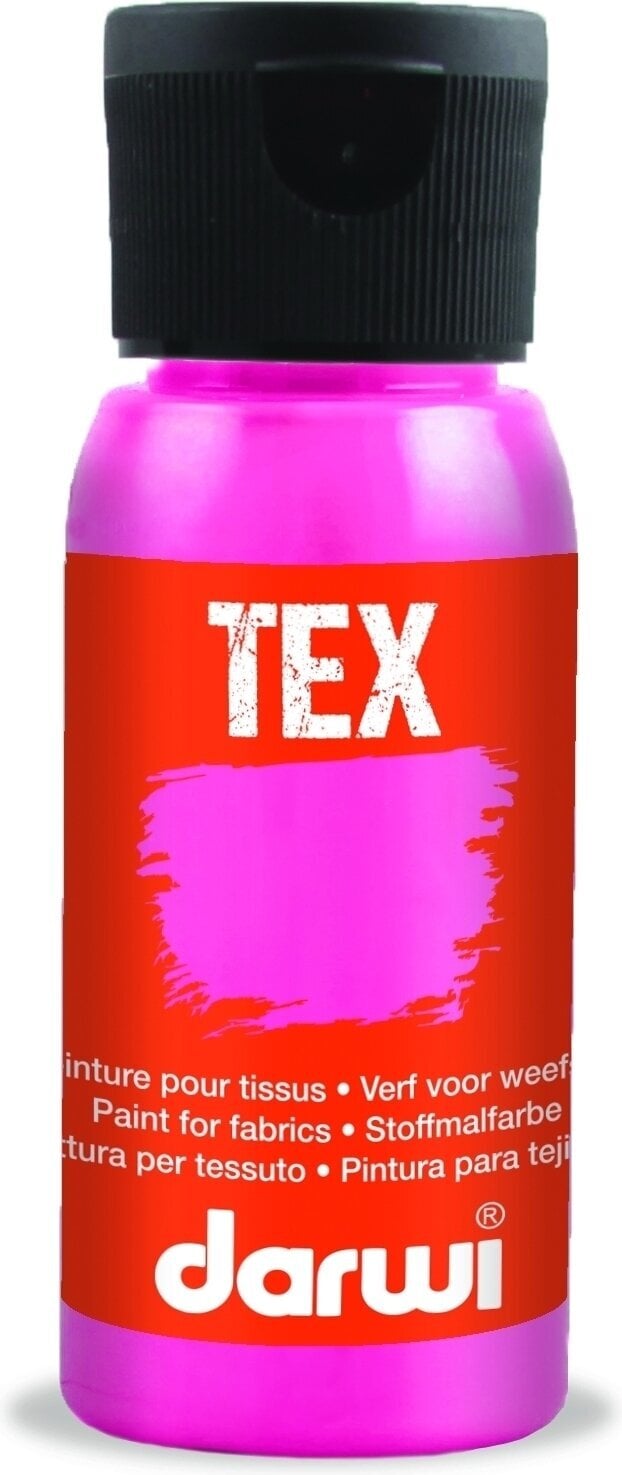 Боя за текстил Darwi Tex Fabric Paint Боя за плат 50 ml Neon Pink