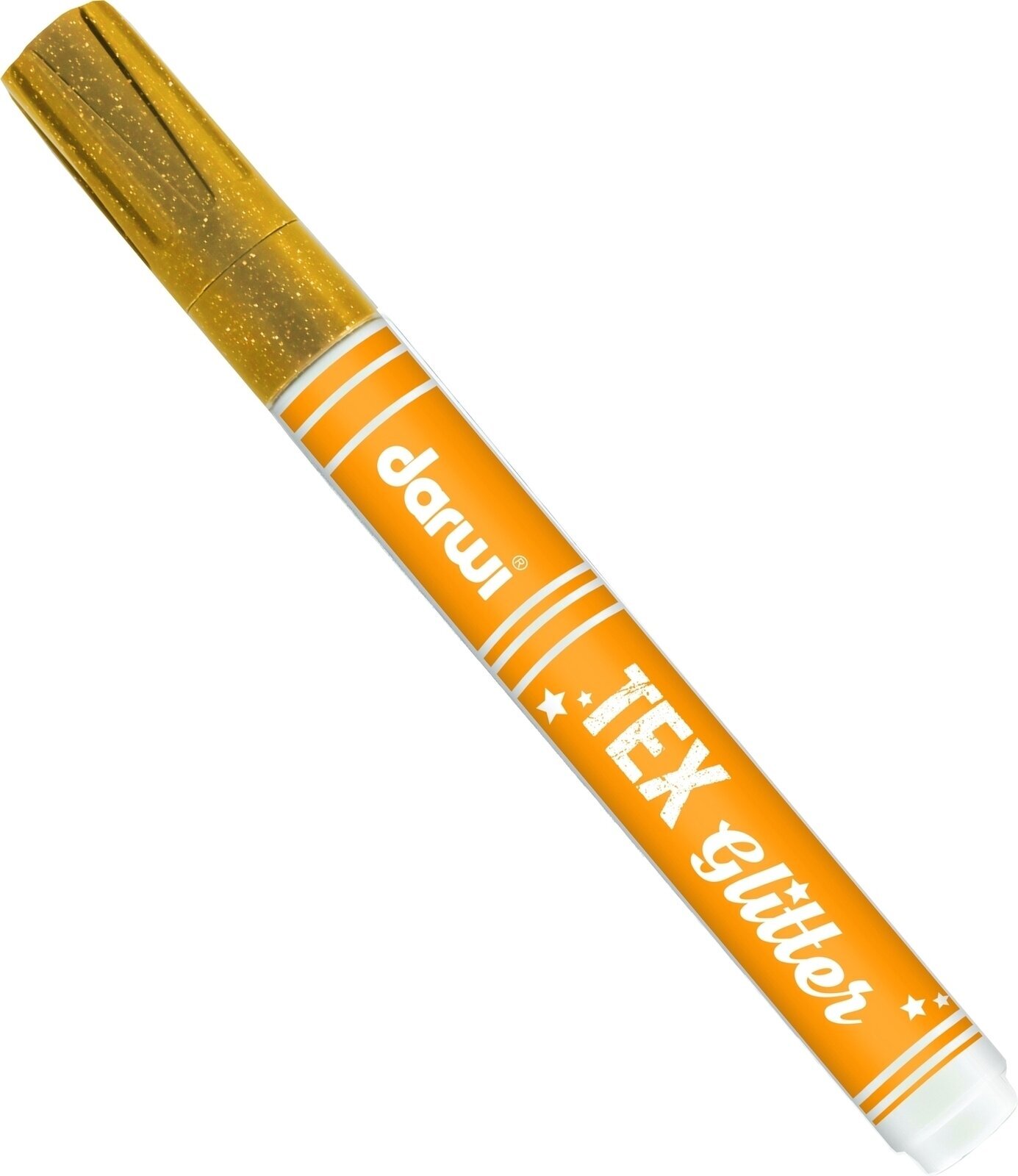 Felt-Tip Pen Darwi Tex Fabric Glitter Marker Gold 6 ml
