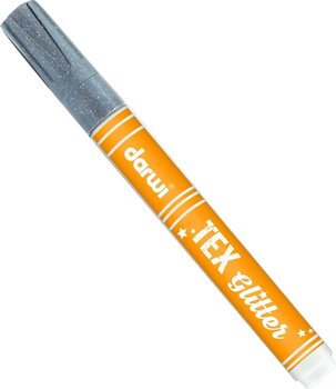 Felt-Tip Pen Darwi Tex Fabric Glitter Marker Textile Marker Silver 6 ml 1 pc - 1