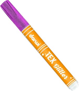 Felt-Tip Pen Darwi Tex Fabric Glitter Marker Pink 6 ml - 1
