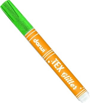 Μαρκαδοράκι Darwi Tex Fabric Glitter Marker Light Green 6 ml 1 τεμ. - 1
