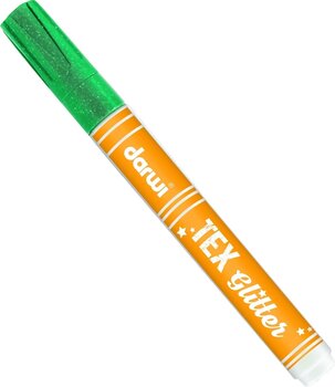 Felt-Tip Pen Darwi Tex Fabric Glitter Marker Dark Green 6 ml - 1