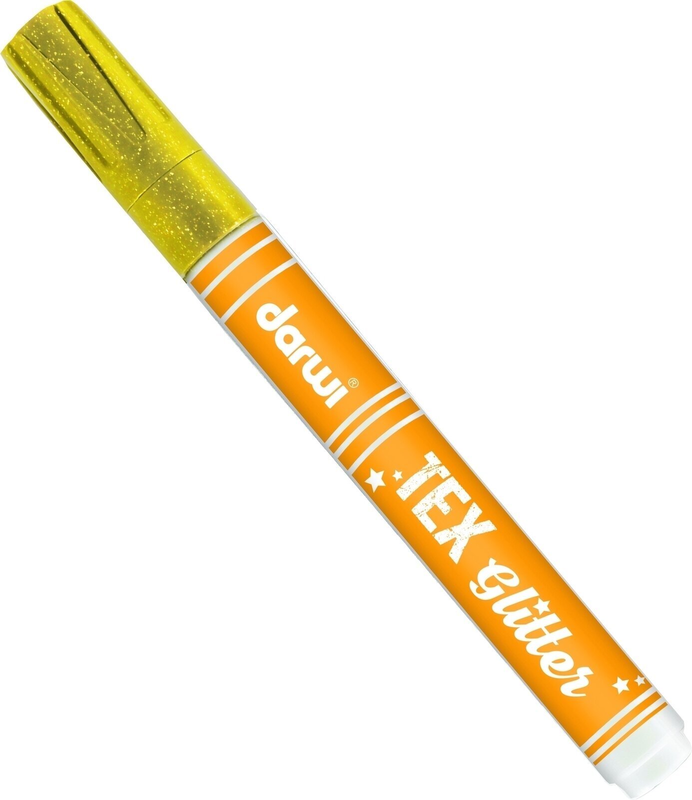 Felt-Tip Pen Darwi Tex Fabric Glitter Marker Yellow 6 ml 1 pc