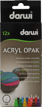 Felt-Tip Pen Darwi Acryl Opak Marker Set Mix 12 x 3 ml - 1