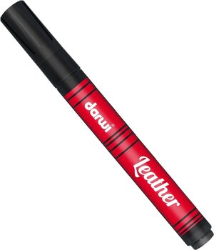 Felt-Tip Pen Darwi Paint On Leather Marker Black 6 ml - 1