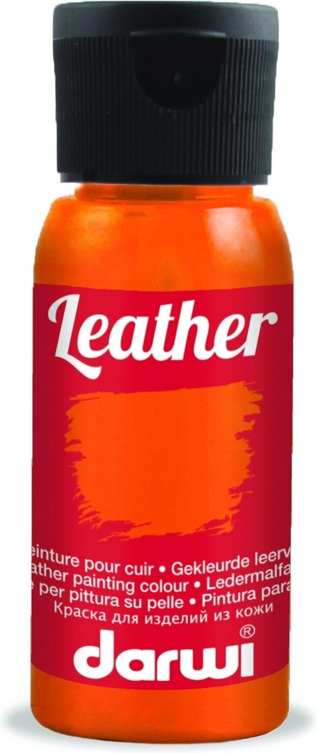Leather/Faux leather paint Darwi Paint On Leather Orange 50 ml
