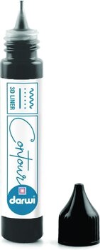 Boja za staklo Darwi Glass Paint Contour Applicator Bottle 30 ml Black - 1
