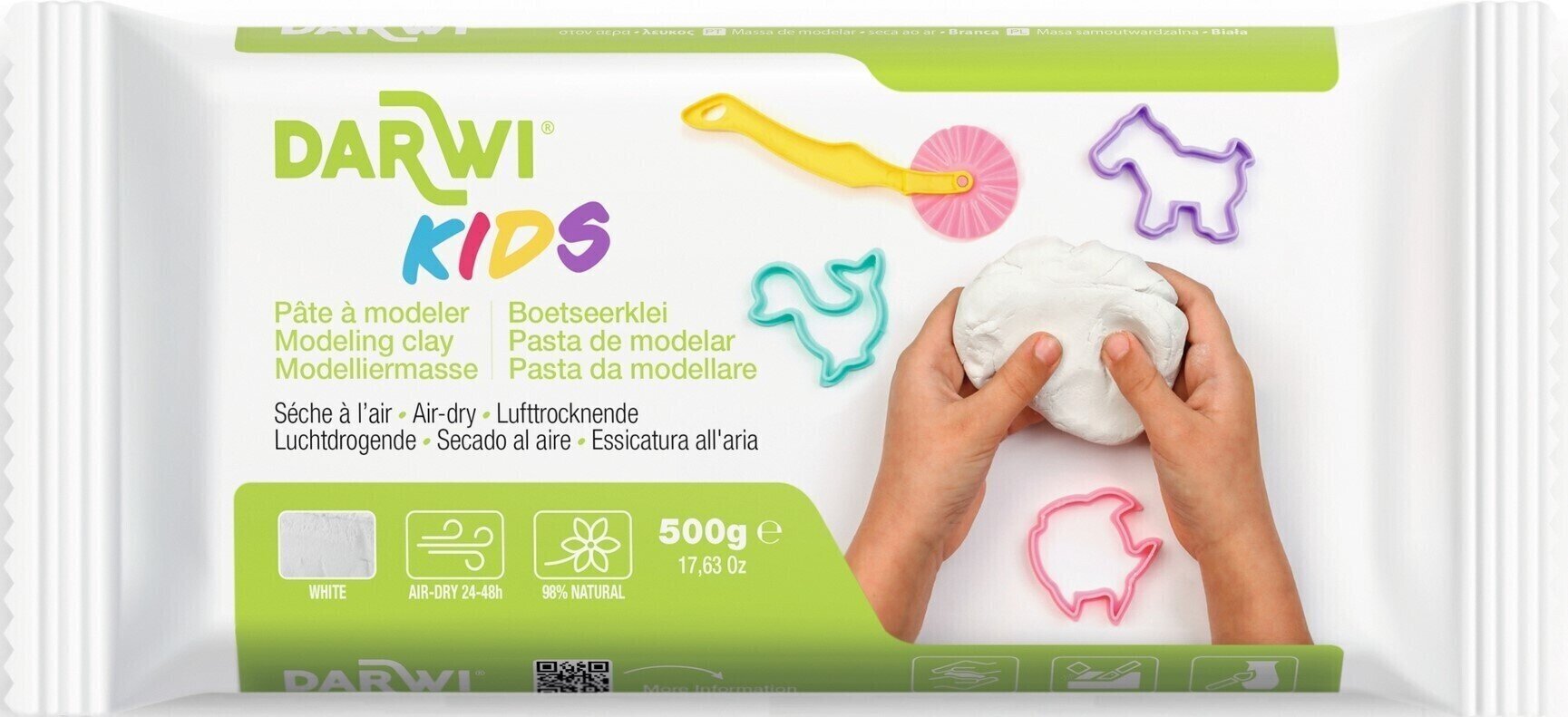 Selbsttrocknende Masse Darwi The Self-Hardening Modelling Clay Kids 500 g