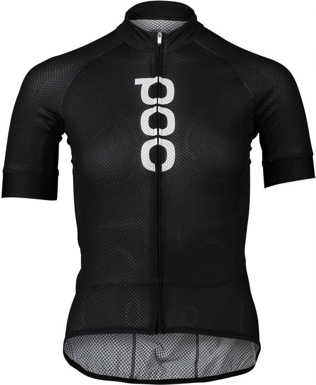 Maillot de cyclisme POC Essential Road Women's Logo Jersey Uranium Black/Hydrogen White M