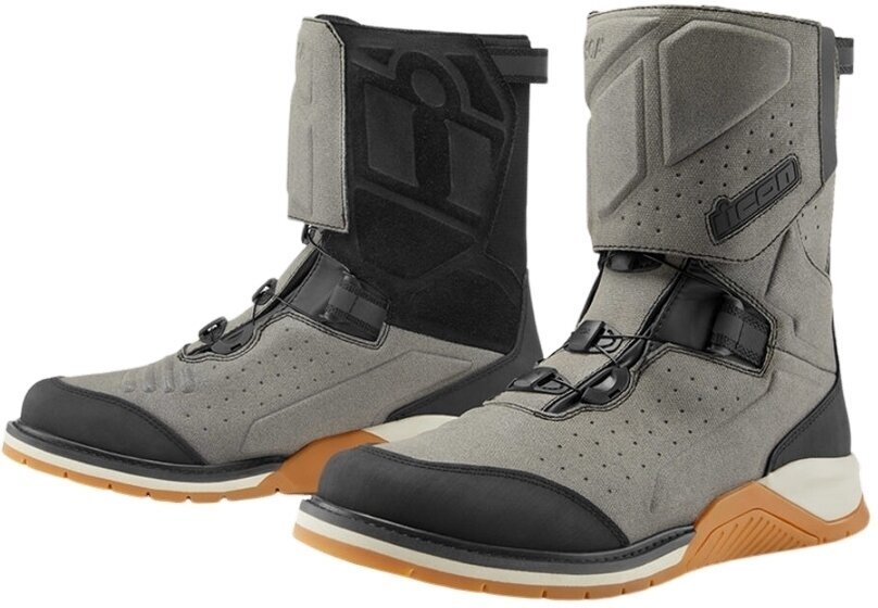 Motoristični čevlji ICON Alcan WP CE Boots Grey 45,5 Motoristični čevlji