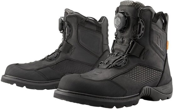 Motorcycle Boots ICON Stormhawk WP Boots Black 39 Motorcycle Boots - 1