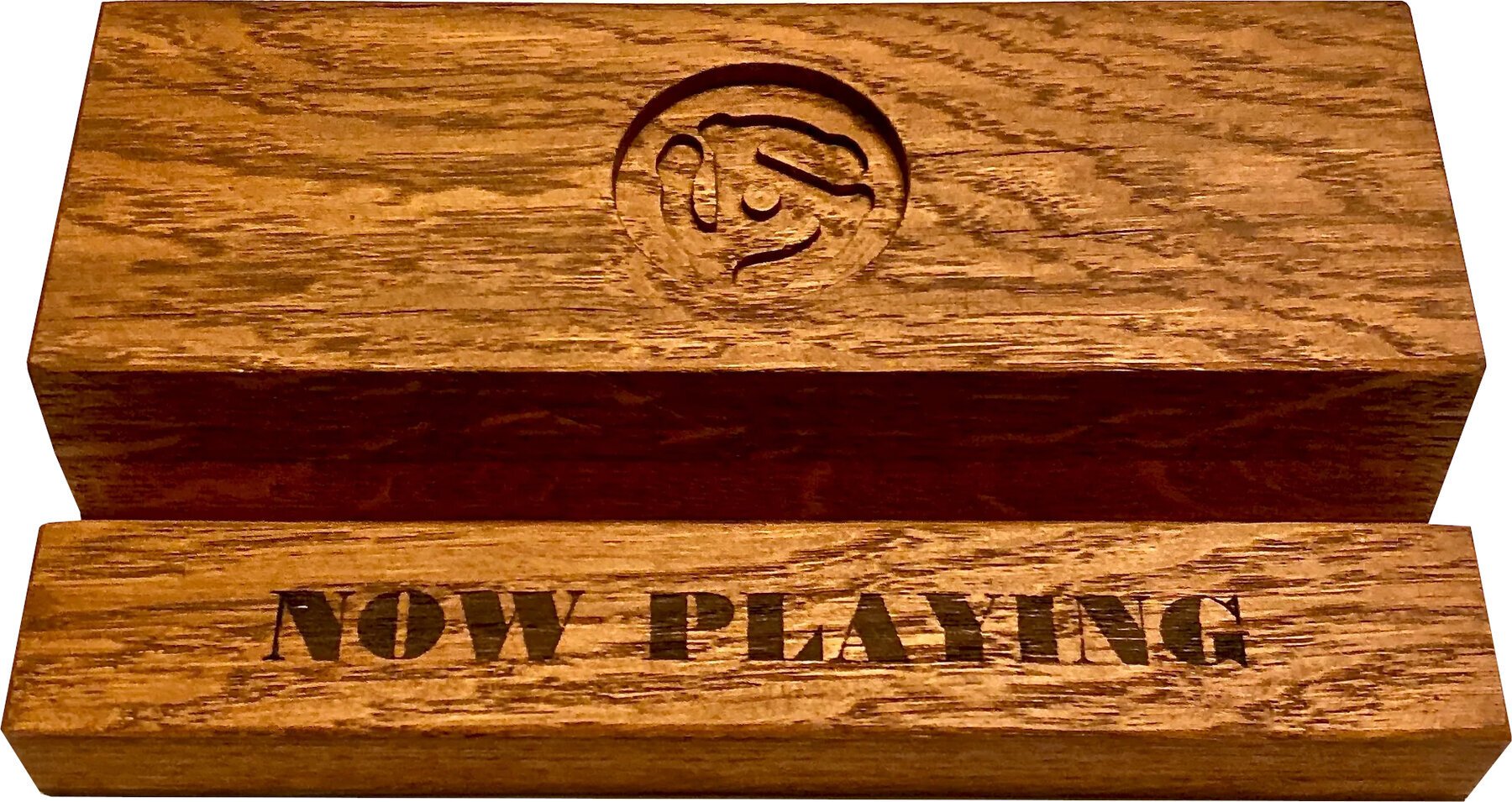 Stojak na płyty LP Music Box Designs "Groove Deluxe" Oak Record Display Holder