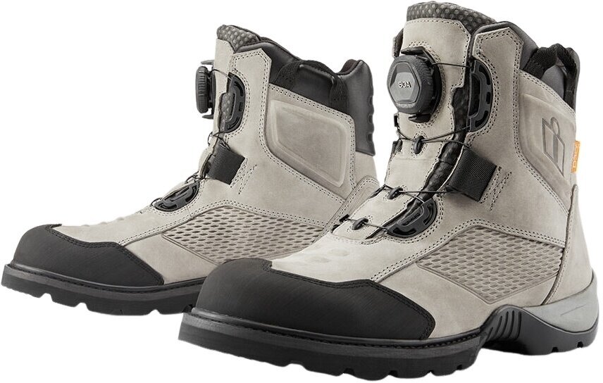 Motoristični čevlji ICON Stormhawk WP Boots Grey 43,5 Motoristični čevlji