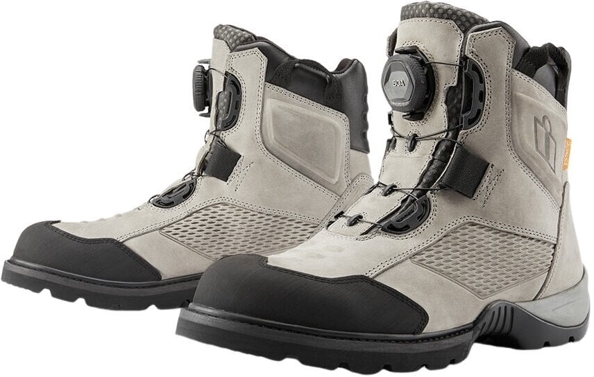 Botas de motociclismo ICON Stormhawk WP Boots Grey 44 Botas de motociclismo