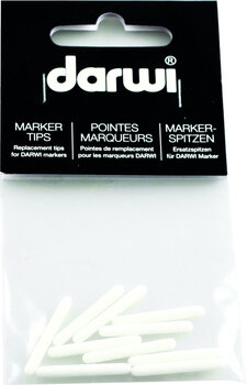 Μαρκαδοράκι Darwi Replacement Tips For Tex Fabric Opak Marker Λευκό 10 τεμ. - 1