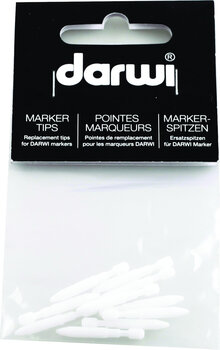 Pixur cu pâslă Darwi Replacement Tips For Acryl Opak Sfaturi de înlocuire White 1 mm - 1