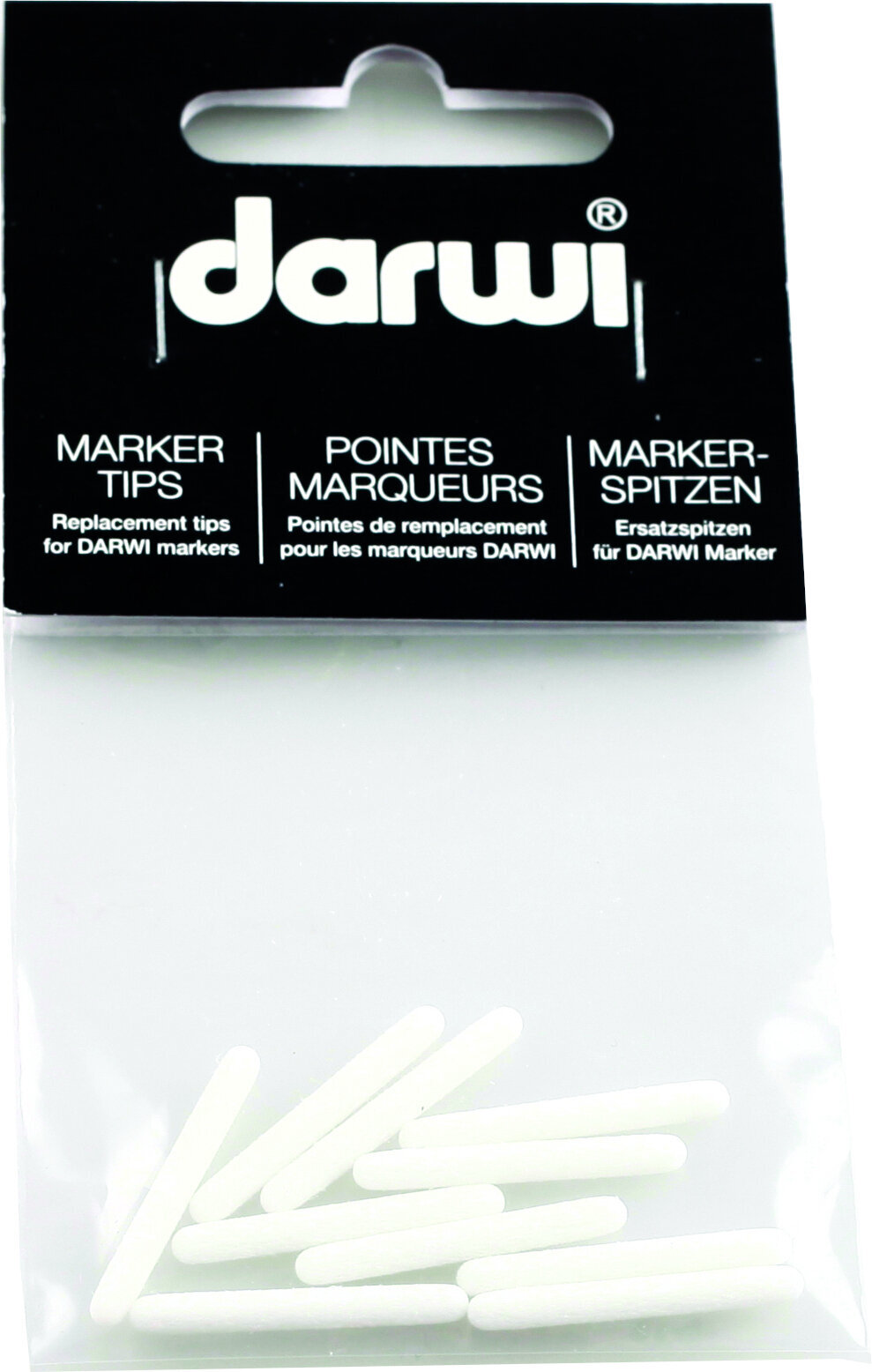 Filtspetspenna Darwi Replacement Tips For Paint On Leather Marker Ersättningstips White 10 pcs