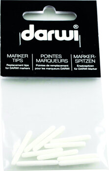 Filtpen Darwi Replacement Tips For Paint On Leather Marker Udskiftningstips White 10 pcs - 1