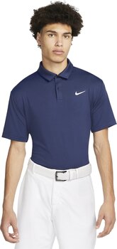 Риза за поло Nike Dri-Fit Tour Mens Solid Golf Polo Midnight Navy/White XL - 1