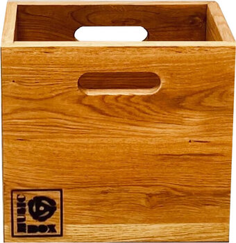 Vinyl Record Box Music Box Designs 7 inch Vinyl Storage Box- ‘Singles Going Steady' Oiled Oak  - 1