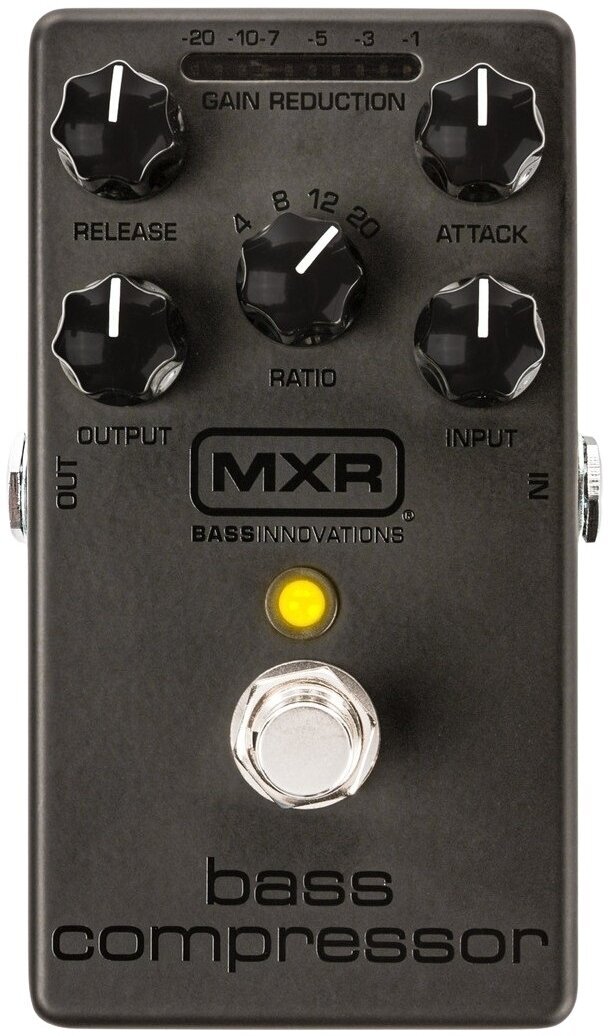 Pedal de efeitos para baixo Dunlop MXR M87B Bass Compressor Blackout Series