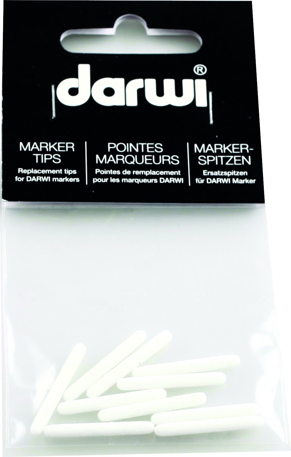 Flomaster Darwi Replacement Tips For Acryl Opak Nasveti za zamenjavo White 3 mm