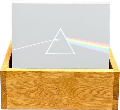 Škatla za vinilne plošče Music Box Designs A Vulgar Display of Vinyl - 12 Inch Vinyl Storage Box, Oiled Oak - 1