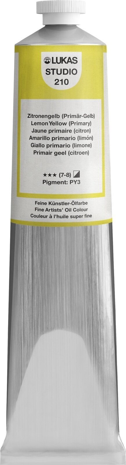 Oil colour Lukas Studio Oil Paint Aluminium Tube Oil Paint Lemon Yellow (Primary) 200 ml 1 pc