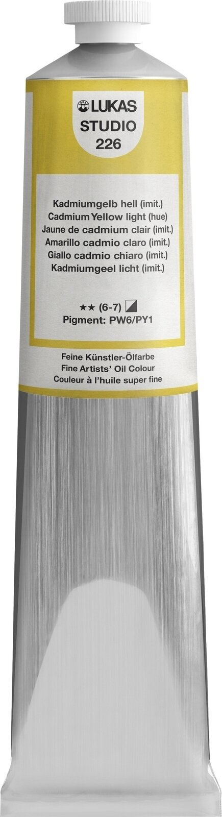 Oil colour Lukas Studio Oil Paint Aluminium Tube Oil Paint Cadmium Yellow Light Hue 200 ml 1 pc