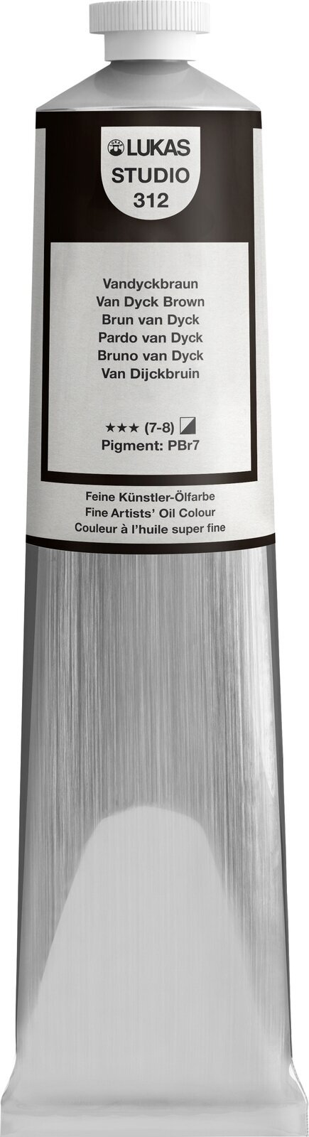 Oil colour Lukas Studio Aluminium Tube Oil Paint Van Dyck Brown 200 ml 1 pc