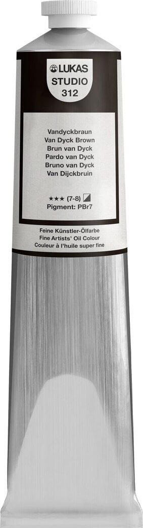 LUKAS STUDIO OIL Ölfarbe 200 Ml – Vandyckbraun, Premium-Qualität, Hohe Lichtechtheit