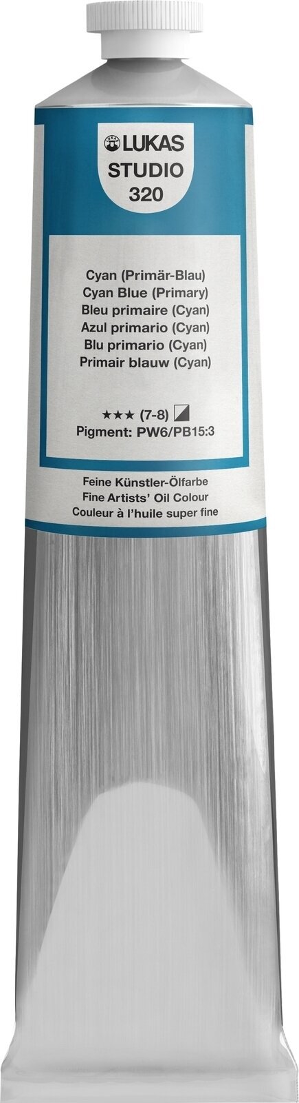 Oil colour Lukas Studio Aluminium Tube Oil Paint Cyan Blue (Primary) 200 ml 1 pc