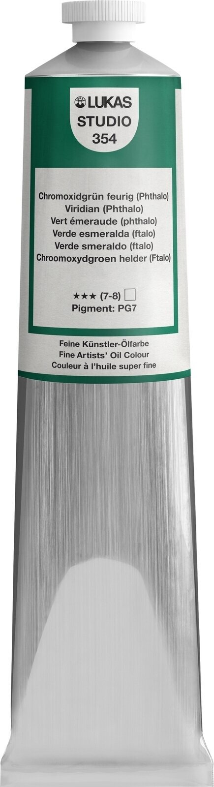 Oliefarve Lukas Studio Oil Paint Aluminium Tube Oliemaling Viridian (Phthalo) 200 ml 1 stk.