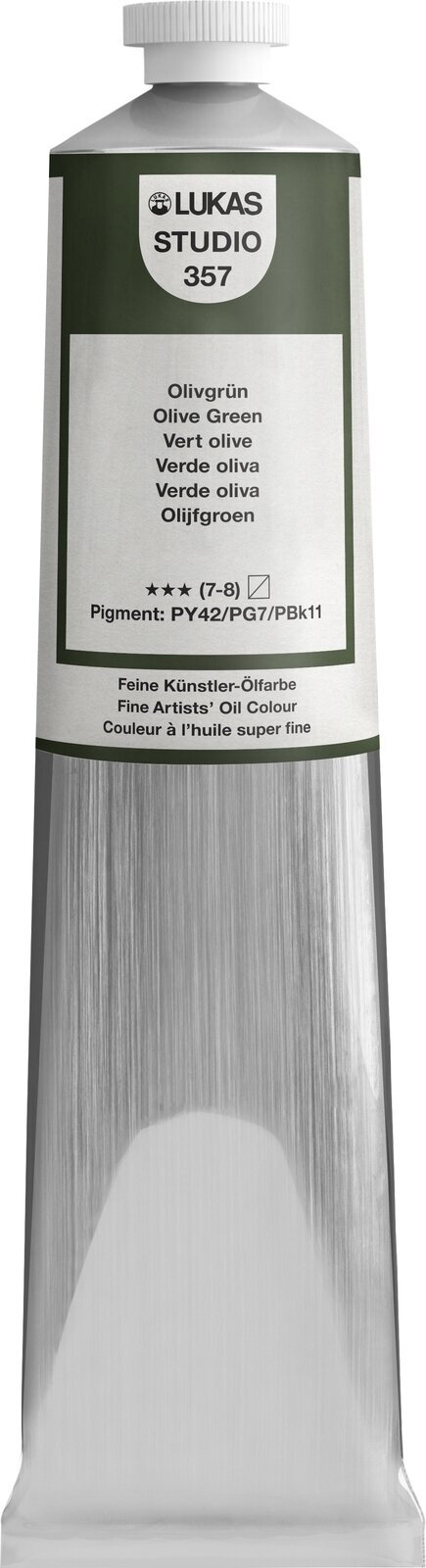 Ölfarbe Lukas Studio Oil Paint Aluminium Tube Ölgemälde Olive Green 200 ml 1 Stck