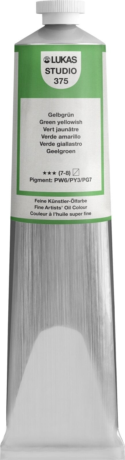 Oil colour Lukas Studio Oil Paint Aluminium Tube Oil Paint Green Yellowish 200 ml 1 pc