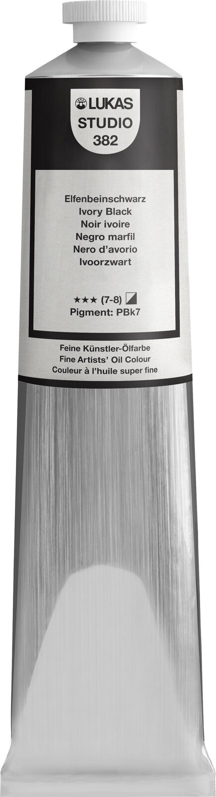 Ölfarbe Lukas Studio Oil Paint Aluminium Tube Ölgemälde Ivory Black 200 ml 1 Stck