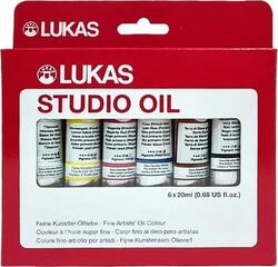 Tempera ad olio Lukas Studio Set di colori ad olio 6 x 20 ml