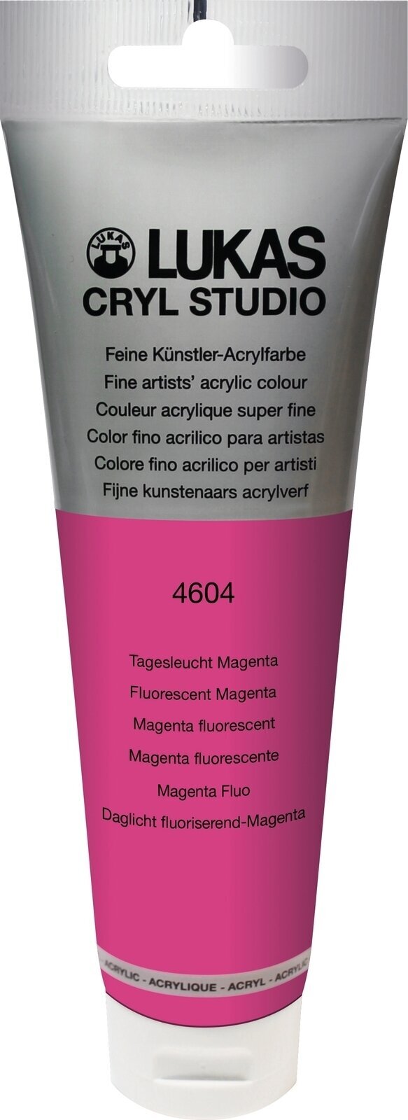 Acrylic Paint Lukas Cryl Studio Acrylic Paint Plastic Tube Acrylic Paint Fluorescent Magenta 125 ml 1 pc